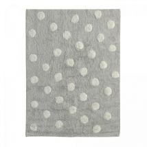 Impalo - Tapis enfant fait main en coton 160x230 gris rectangle coronda