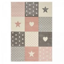 Jadorel - Tapis enfant tissé 140x200 crème rectangle minikids