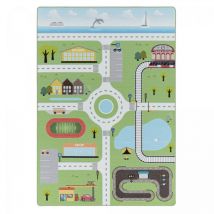 Jadorel - Tapis enfant Lavable 30° 160x230 vert et bleu cirplay