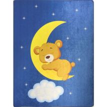 Tapis Enfant Clair de Lune 80 x 150 cm - Bleu – Qualité supérieure pour Maison, Appartement, Bureau – Style élégant et durable – Confort optimal,