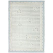 Kids World - Tapis enfant tissé 100x160 bleu rectangle mariline