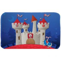 House Of Kids - Tapis enfant tissé 70x95 bleu rectangle doux cas