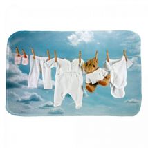 House Of Kids - Tapis enfant tissé 70x95 blanc rectangle doux lin