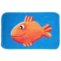 House Of Kids - Tapis enfant tissé 70x95 bleu rectangle doux po