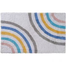 Guy Levasseur - Tapis enfant déco arc-en-ciel en coton 50x80cm
