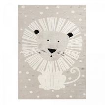 Unamourdetapis - Tapis enfant li on 120x170 cm Beige - Tapis facile d'entretien, doux et soyeux