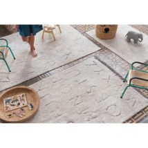 Lorena Canals - Tapis enfant recyclé lavable en machine abc Beige 120x160