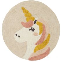 Tapis enfant rond en coton 70x70cm
