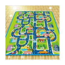 Haloyo - Tapis enfant Tapis Tapis de Jeu Circuit Voiture de Course Tapis Rectangle Géant Jouet Cadeau