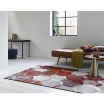 Esprit - Tapis Home moderne géométrique Modernina Rouge 120x170