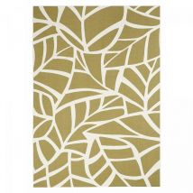 Unamourdetapis - Tapis extérieur kilim 123x180 vert rectangle feuille