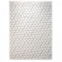 Unamourdetapis - Tapis extérieur, kilim reversible EX1 bri 200x290 gris et crème