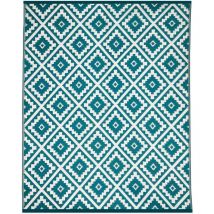 Idmarket - Tapis extérieur bahamas bleu canard 270 x 470 cm