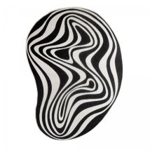 Dezenco - Tapis Rond D'Extérieur, Kilim Reversible Lyn2 W Reversible 120x170 Noir Et Blanc