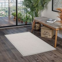 SURYA Tapis d'Extérieur/Intérieur Gris/Ivoire 80x150 cm