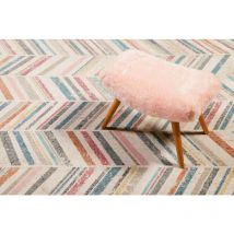 Tapis extérieur et intérieur motif géométrique Cabana Beige 160x225