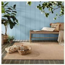 Tapis extérieur et intérieur plat contemporain Weave Naturel 160x230