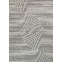 Toutapis - Tapis extérieur intérieur arc alanya 33 - Gris, rectangle, 80x150 cm