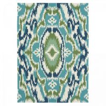 Harlequin - Tapis extérieur kilim 160x230 vert et bleu rectangle ixora