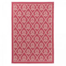 Laura Ashley - Tapis extérieur kilim fait main 250x350 rouge et blanc rectangle