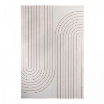 Tapis extérieur, kilim reversible EX1 COUB 120x170 Terracota et crème