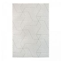 Dezenco - Tapis extérieur, kilim reversible EX1 geno 200x290 vert et crème
