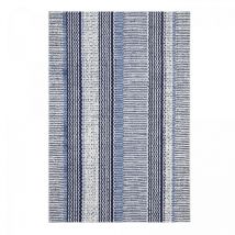 Tapis extérieur kilim 120x170 bleu et noir rectangle OULENCE 4