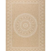 Avril Paris - Tapis extérieur - 160x230cm - naturel - 100% polypropylène résistant aux uv - 1400 gr/m2 - pavot - Naturel