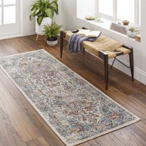 Surya - Tapis d'Extérieur/Intérieur Bleu/Beige 80x220 cm