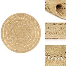 Tapis fait à la main Jute tressée 180 cm - Tapis - Tapis De Sol - Tapis En Jute - Tapis Rond