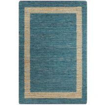 Maison Chic - Tapis fait à la main Tapis de salon Tapis d'entrée Jute Bleu 160x230 cm 52758