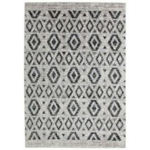 Thedecofactory - ferry - Tapis esprit scandinave à motifs losanges gris beige 120x170