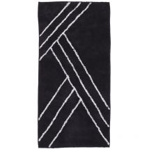 Tapis de bain déco géométrique en coton 60x120cm