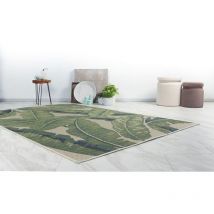 Tapis floral extérieur et intérieur vert plat Branver Vert 240x330