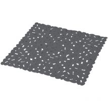 Tapis fond de douche galet gris fonce