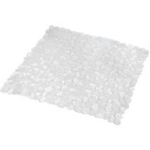 Tapis fond de douche galet transparent
