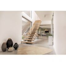 Vivabita - Tapis forme pierre tissé main moderne laine effet 3D Ester Beige foncé 200x290