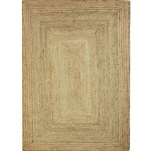 Vegetal jute - Tapis tressé en jute naturel 45x120
