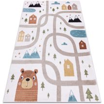 Rugsx - Tapis fun Polar pour enfants rues, forêt, crème multicolour 200x290 cm