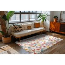 Allotapis - Tapis géométrique design multicolore Cirillo Multicolore ø 133