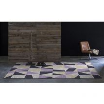 Naf Naf - Tapis géométrique multicolore plat design Peses Multicolore 120x170