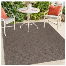 Allotapis - Tapis graphique intérieur et extérieur design Anuk Cuivre 120x170