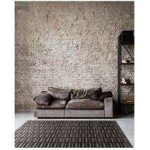 Vivabita - Tapis graphique laine et viscose scandinave Modernina Anthracite 200x290