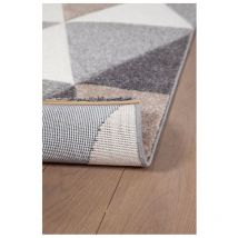 Tapis graphique moderne à courtes mèches Optik Beige 120x170
