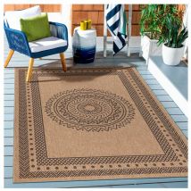 Allotapis - Tapis graphique plat aspect naturel Kenya Noir 280x370