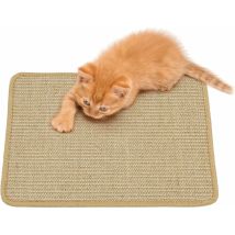 Tapis Griffoir pour Chat, Tapis à Gratter en Sisal Naturel Grattoir Chat Chaton Anti-Dérapant pour Animaux de Compagnie Tapis Couchage Protège
