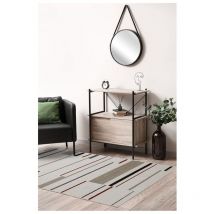 Deladeco - Tapis gris moderne courtes mèches Break Gris 200x290
