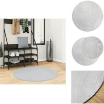 Tapis huarte à poils courts doux et lavable gris ø 100 cm - Tapis Salon - Tapis Chambre - Tapis Décoratif - Tapis Doux - Tapis Gris