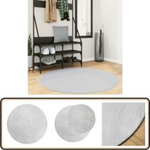 Tapis HUARTE à poils courts doux et lavable gris Ø 120 cm - Tapis Salon - Tapis Chambre - Tapis Décoratif - Tapis Doux - Tapis Antidérapant