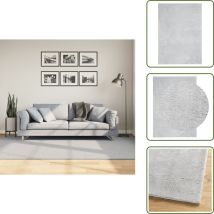 Tapis huarte à poils courts doux et lavable gris 160x230 cm - Tapis Salon - Tapis Chambre - Tapis Décoratif - Tapis Doux - Tapis Antidérapant